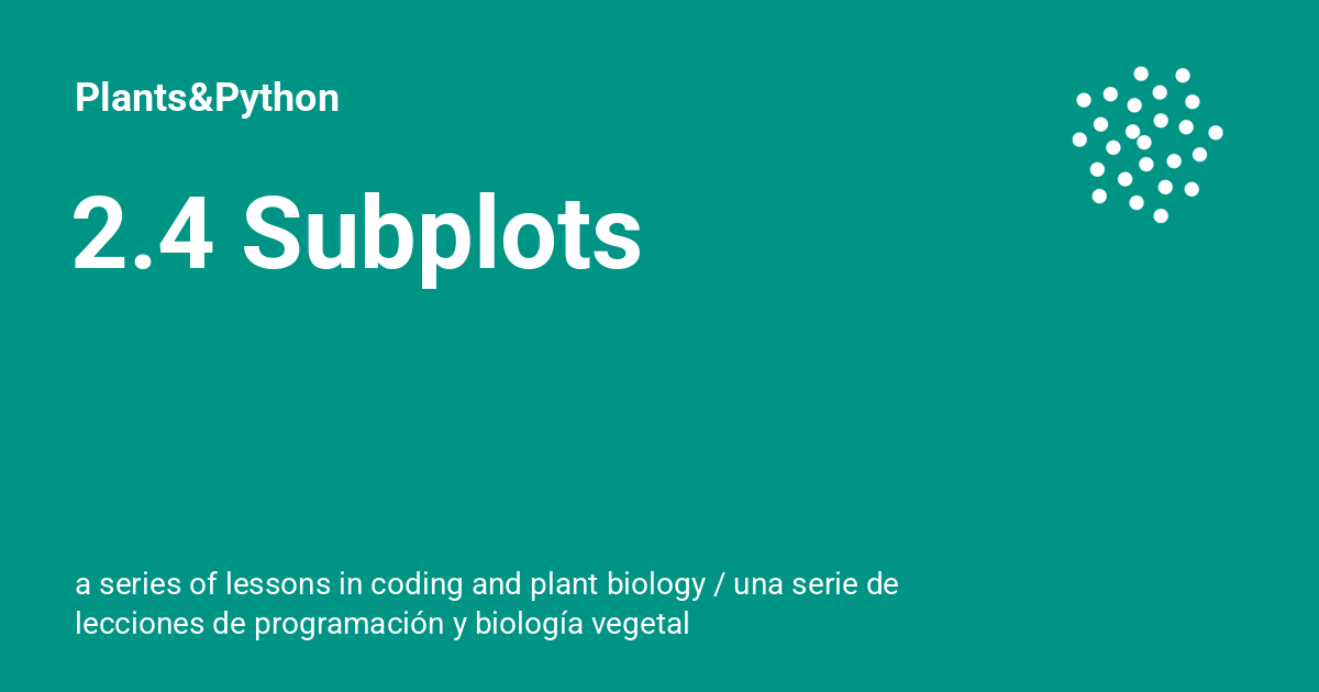 2.4 Subplots - Plants&Python